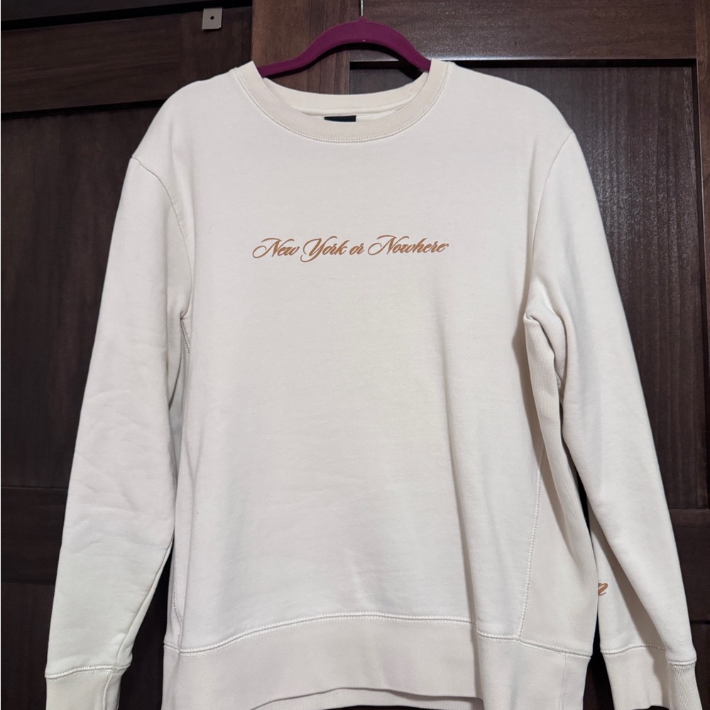 Cream 'New York or Nowhere' Crewneck Sweatshirt